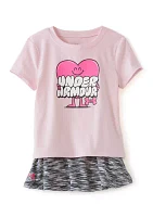 Girls 4-6x Heart Graphic Skort Set