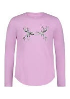 Girls 4-6x Antler Logo Long Sleeve T-Shirt