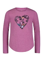 Girls 7-16 Heart Long Sleeve Graphic T-Shirt