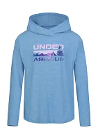 Girls 7-16 Long Sleeve Hooded Graphic Top