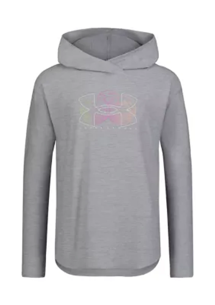 Girls 7-16 Circle Icon Logo Hooded T-Shirt