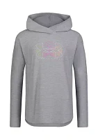 Girls 7-16 Circle Icon Logo Hooded T-Shirt