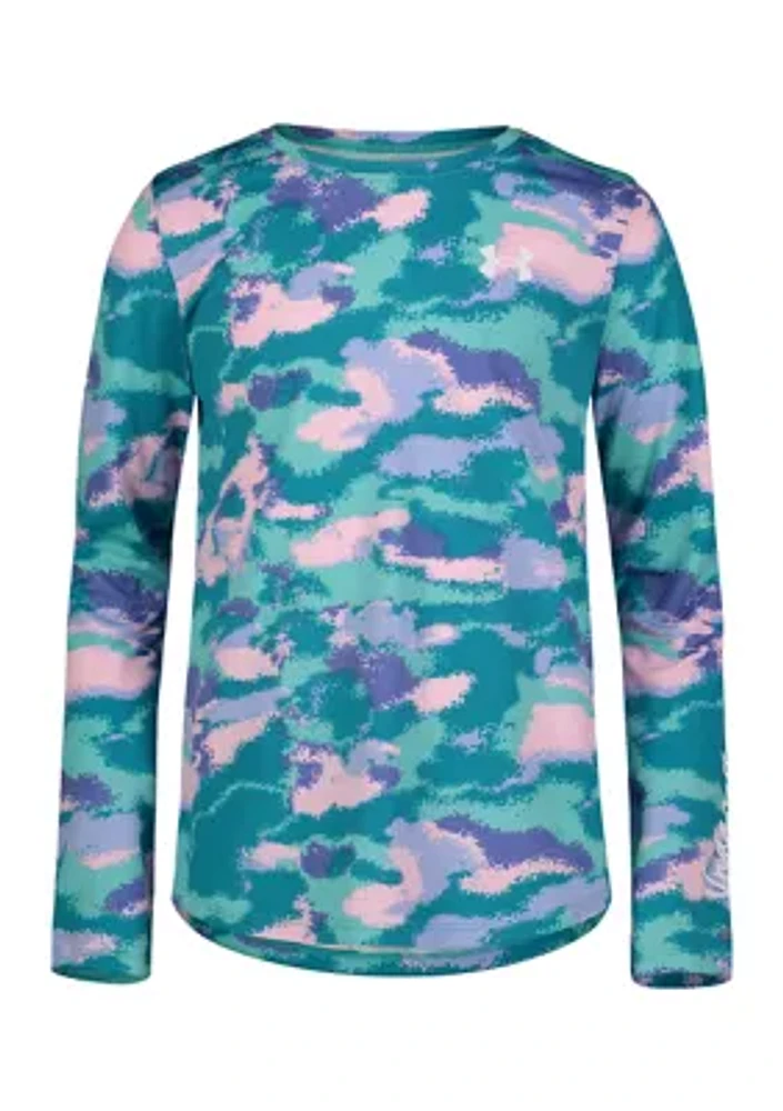 Girls 7-16 Long Sleeve Camouflage T-Shirt