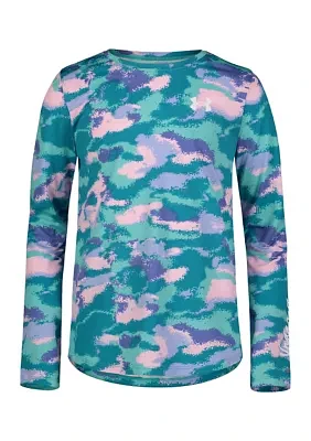 Girls 7-16 Long Sleeve Camouflage T-Shirt