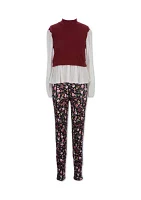 Girls 7-16 Floral Legging Set