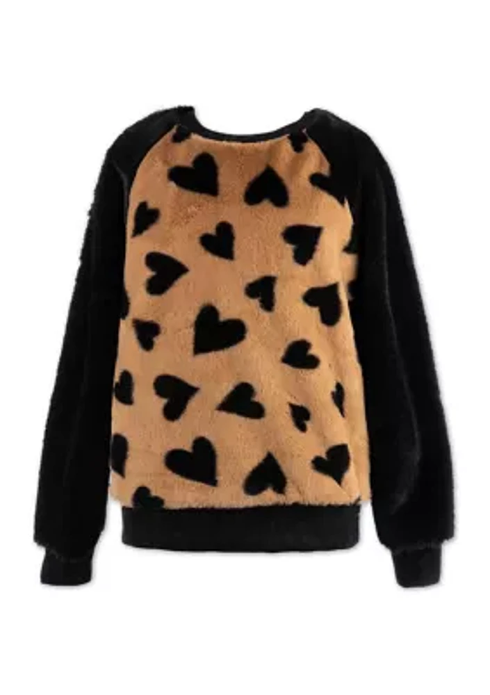 Girls 7-16 Heart Printed Top