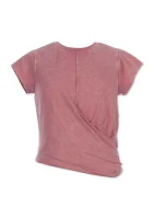 Girls 7-16 Mineral Washed Side Tie Top