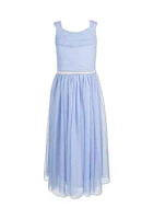 Girls 7-16 Glitter Tulle Dress