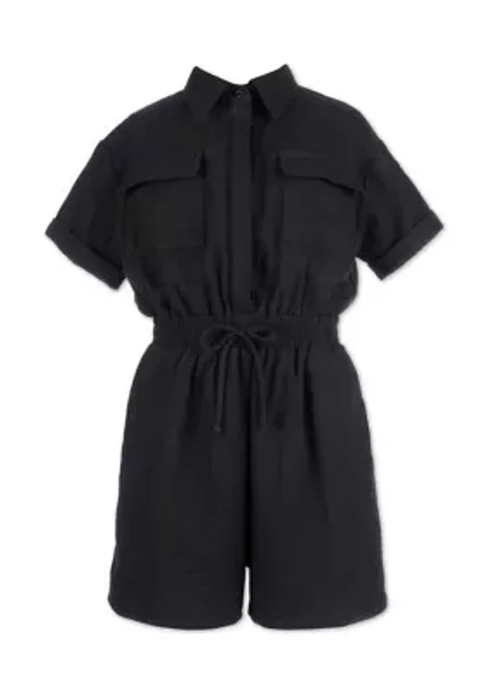 Girls 7-16 Cloth Romper