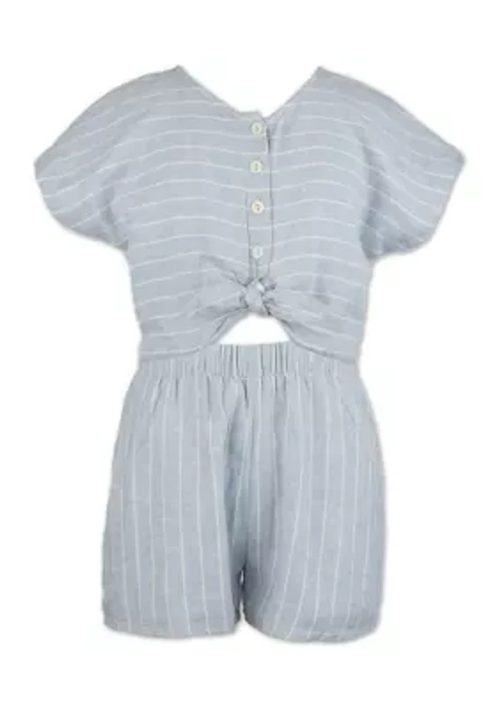 Girls 7-16 Denim Romper