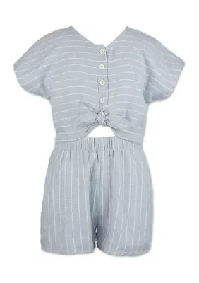 Girls 7-16 Denim Romper