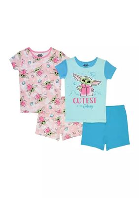 Girls 4-10 4 Piece Pajama Set