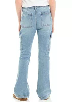 Girls 7-16 Cargo Flare Jeans