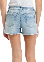 Girls 7-16 Floral Denim Shorts