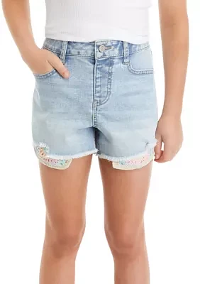 Girls 7-16 Crochet Pocket Bag Shorts