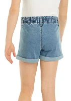 Girls 7-16 Pork Chop Pocket Paper Bag Shorts