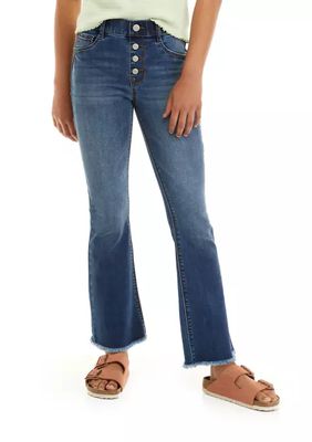 Girls 7-16 High Rise Expose Shank Flare Jeans