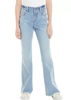 Girls 7-16 Rhinestone Flare Jeans