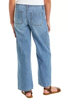 Girls 7-16 Wide Leg Cargo Jeans