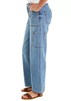 Girls 7-16 Wide Leg Cargo Jeans