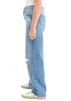 Girls 7-16 Wide Leg Ripped Jeans