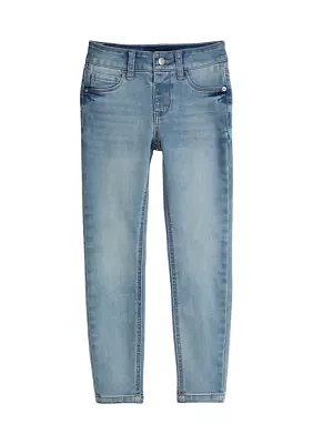 Girls 4-6x Mid Rise Pull On Jeggings