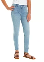 Girls 7-16 Pull On Mid Rise Jeggings