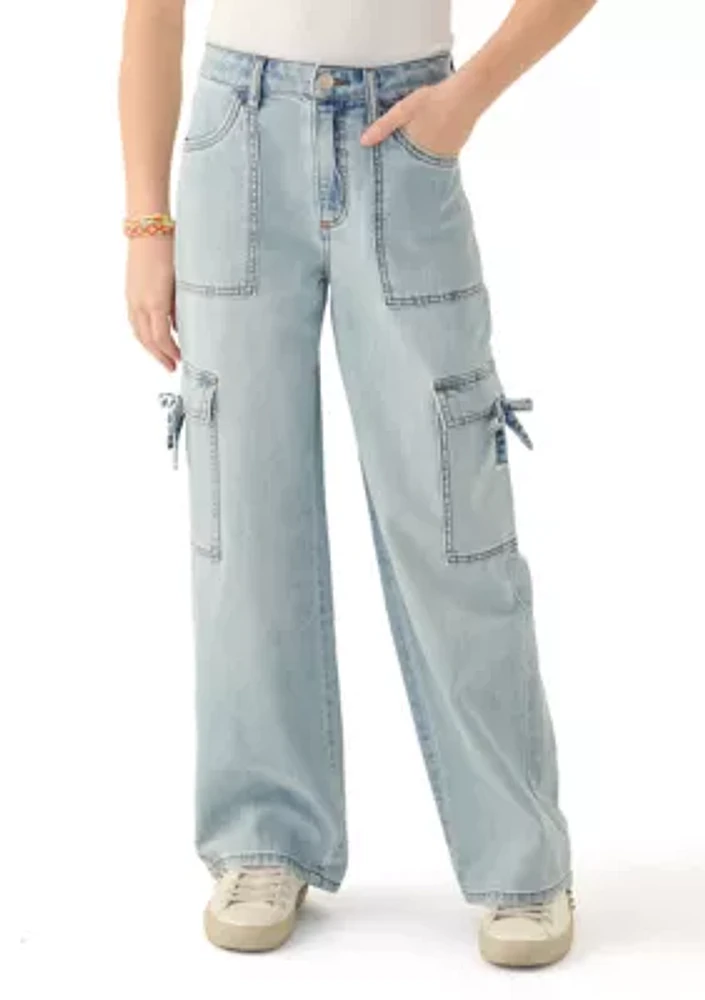 Girls 7-16 Wide Leg Cargo Pants