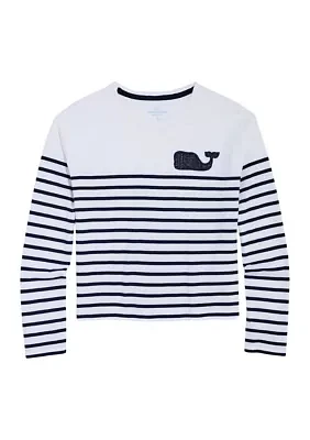 Boys 8-20 Boxy Whale Patch T-Shirt