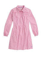 Girls 7-16 Poplin Shirtdress