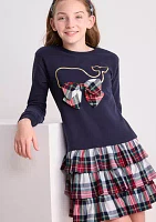 Girls 7-16 Poplin Sweatshirt Dress