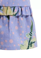 Girls 7-16 Poplin Tiered Printed Dress