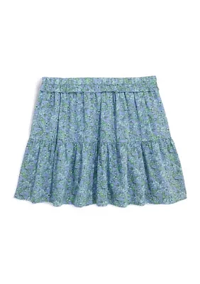 Girls 7-16 Printed Ruffle Tiered Skirt