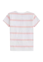 Girls 7-16 Striped Whale Short Sleeve T-Shirt