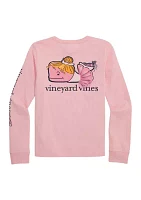 Girls 7-16 Ballerina Whale Pocket T-Shirt