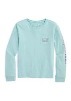 Girls 7-16 Foil Whale Long Sleeve T-Shirt