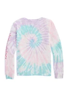 Girls 7-16 V-Day Tie Dyed Long Sleeve T-Shirt