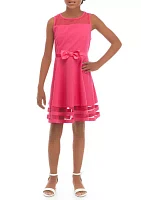 Girls 7-16 Plus Illusion Mesh Dress