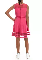 Girls 7-16 Plus Illusion Mesh Dress