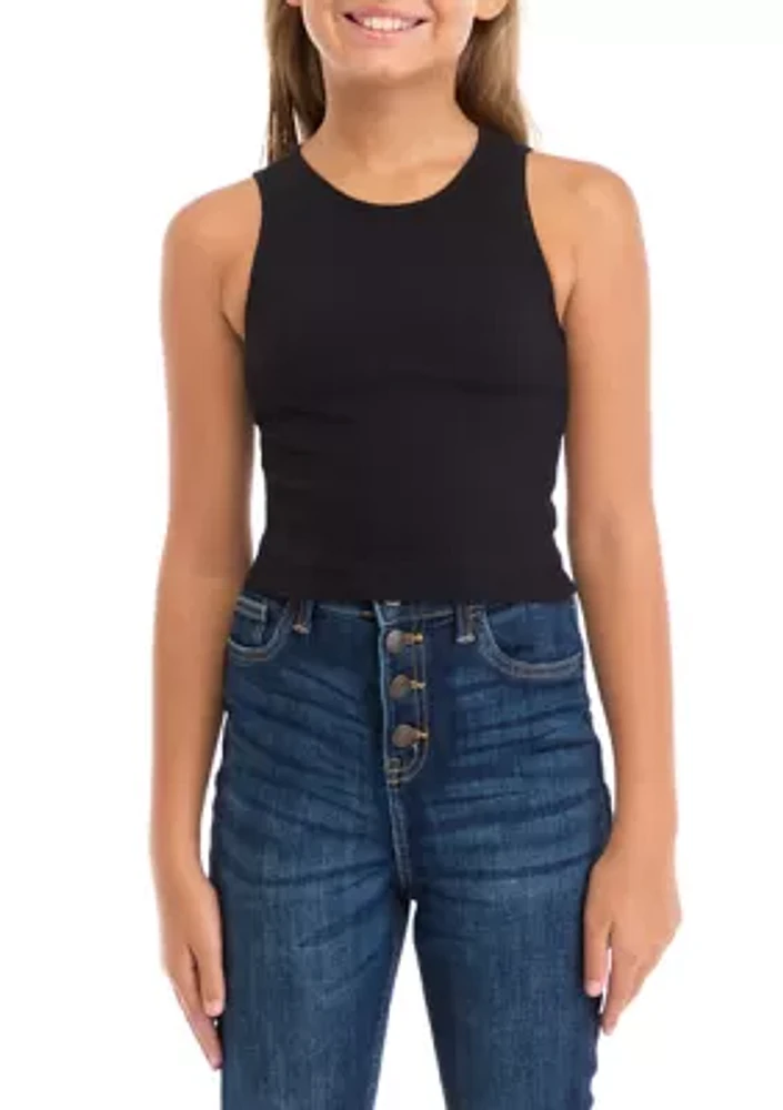 Girls 7-16 Cropped Seamless Tank Top