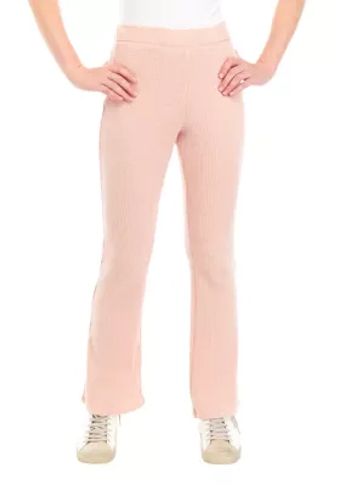 Girls 7-16 Mineral Wash Thermal Knit Pants