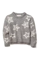 Girls 4-6x Allover Print Stars Sweater