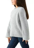 Girls 7-16 Hooded Solid Sweater