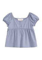 Girls 4-6x Button Front Top