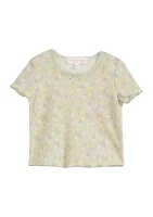 Girls 4-6x Lace Scoop Neck Top