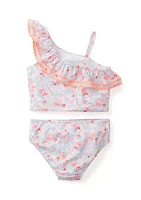 Girls 7-16 Printed 2-Piece Swimsuit