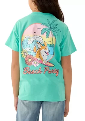 Girls 7-16 Beach Party Graphic T-Shirt