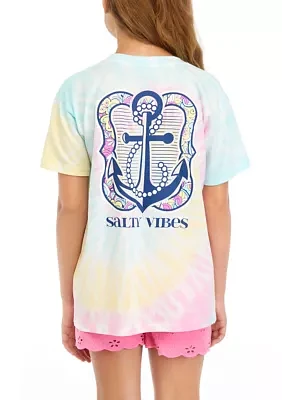 Girls 7-16 Salty Vibes Anchor Graphic T-Shirt