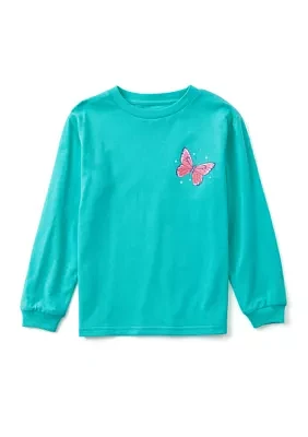 Girls 4-6x Butterfly Pullover