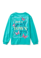 Girls 4-6x Butterfly Pullover